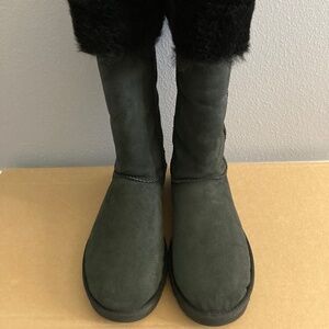 Ugg Over The Knee Bailey Button Boots Black New Without Original Box